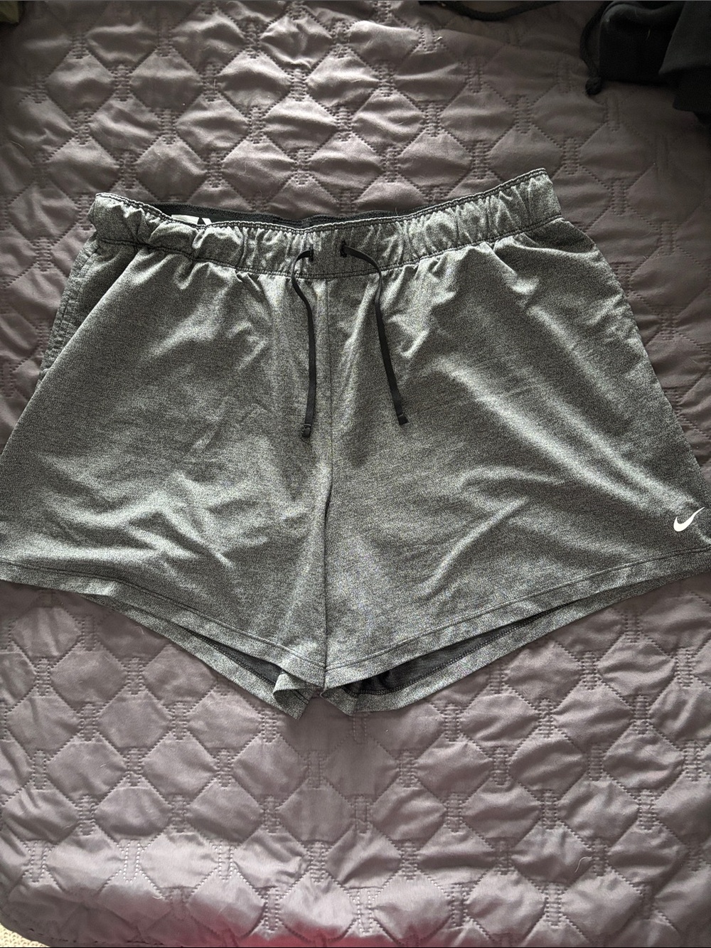 Nike Women's Heather Gray Athletic Drawstring Shorts